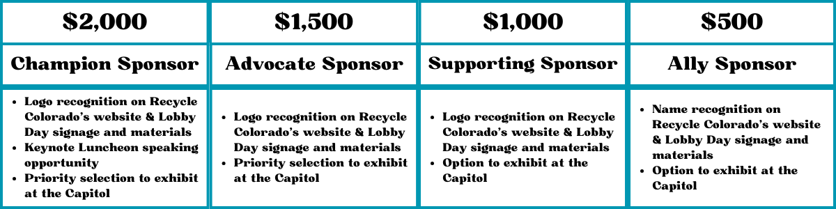 Lobby Day Sponsorship Options