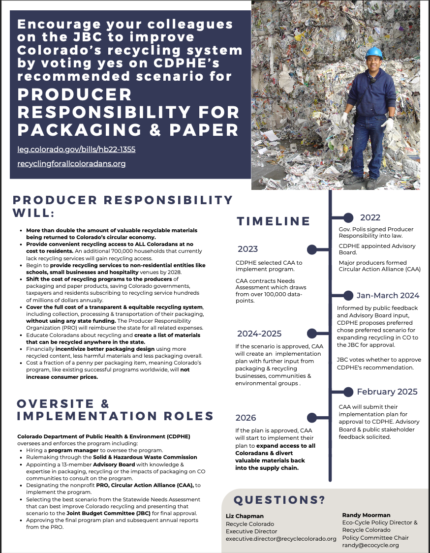 Producer Responsibility One-pager