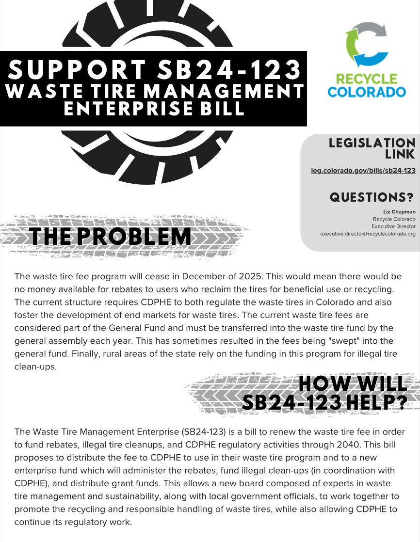 Waste Tire Bill One-Pager
